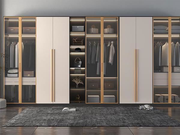 U-Shaped Aluminum Frame Glass Cabinet Door