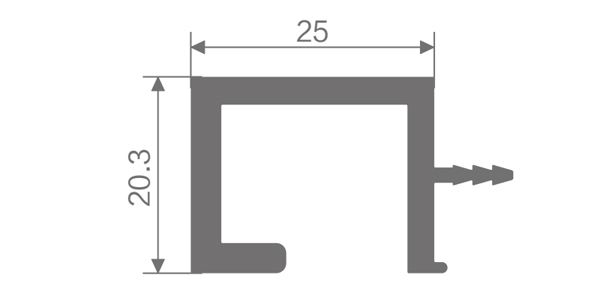 FZ-8924 G-shaped aluminum handle profile